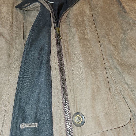 Fleet Street Limited Womens Coat Brown Polyester Long Sleeve Snap Button Sz L. - Picture 12 of 15